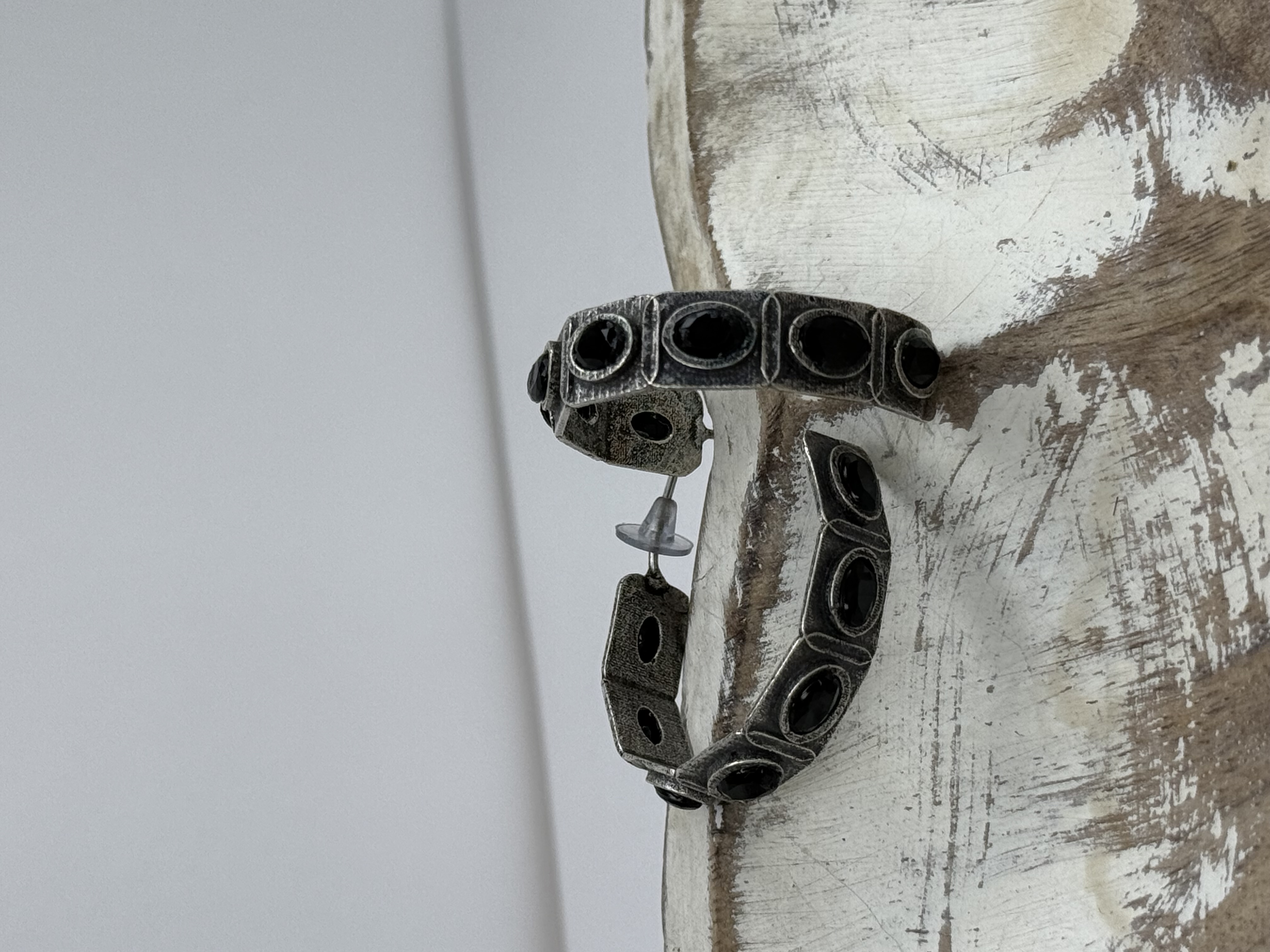 KaalaChakra Oxidized Hoop Earrings